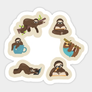 simple sloth life Sticker